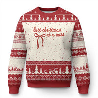 Last Christmas As A Miss Ugly Christmas Sweater Bride To Be Future Mrs Xmas Engaged Gift - Wonder Print Shop