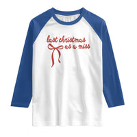Last Christmas As A Miss Raglan Shirt Bride To Be Future Mrs Xmas Engaged Gift - Wonder Print Shop