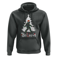 Bigfoot Christmas Hoodie Santa Bigfoot Xmas Tree Funny Sasquatch Yeti - Wonder Print Shop