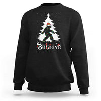Bigfoot Christmas Sweatshirt Santa Bigfoot Xmas Tree Funny Sasquatch Yeti - Wonder Print Shop