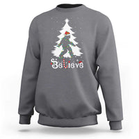 Bigfoot Christmas Sweatshirt Santa Bigfoot Xmas Tree Funny Sasquatch Yeti - Wonder Print Shop