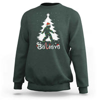 Bigfoot Christmas Sweatshirt Santa Bigfoot Xmas Tree Funny Sasquatch Yeti - Wonder Print Shop