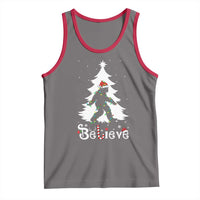 Bigfoot Christmas Tank Top Santa Bigfoot Xmas Tree Funny Sasquatch Yeti - Wonder Print Shop