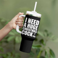 I Need a Huge Christmas COCKtail Tumbler With Handle Funny Adult Humor Inappropriate Drinking Gift - Wonder Print Shop