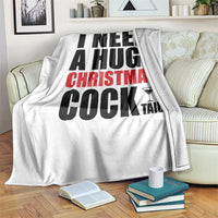 Funny Inappropriate Christmas Throw Blanket I Need a Huge Christmas COCKtail Adult Humor Drinking Gift - Wonder Print Shop