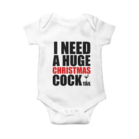 Funny Inappropriate Christmas Baby Onesie I Need a Huge Christmas COCKtail Adult Humor Drinking Gift - Wonder Print Shop