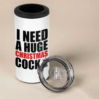 Funny Inappropriate Christmas 4 in 1 Can Cooler Tumbler I Need a Huge Christmas COCKtail Adult Humor Drinking Gift - Wonder Print Shop