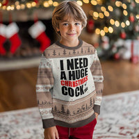 Funny Inappropriate Xmas Ugly Christmas Sweater I Need a Huge Christmas COCKtail Adult Humor Drinking Gift - Wonder Print Shop