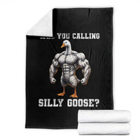 Who You Calling Silly Goose Funny Gym Meme Throw Blanket - Wonder Print Shop