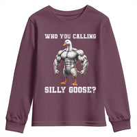 Who You Calling Silly Goose Funny Gym Meme Youth Sweatshirt - Wonder Print Shop