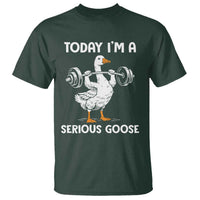 Funny Goose Weight Lifting T Shirt Today Im A Serious Goose Weightlifter Gym Workout - Wonder Print Shop