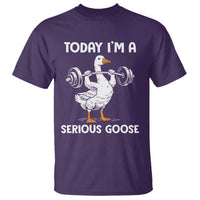 Funny Goose Weight Lifting T Shirt Today Im A Serious Goose Weightlifter Gym Workout - Wonder Print Shop