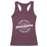 Funny Grandpa Racerback Tank Top Man Myth Bad Influence Funny Fathers Day - Wonder Print Shop