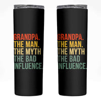 Funny Grandpa Skinny Tumbler Retro Man Myth Bad Influence Best Funny Fathers Day - Wonder Print Shop