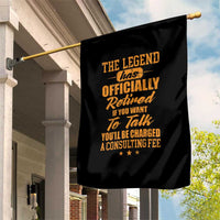 The Legend Has Retired Garden Flag Funny Retirement Party Gag Gift