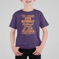 The Legend Has Retired T Shirt For Kid Funny Retirement Party Gag Gift