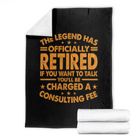Funny Retirement Throw Blanket Funny The Legend Has Retired - Wonder Print Shop