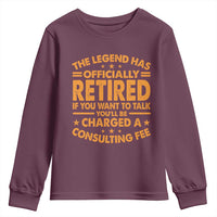 Funny Retirement Youth Sweatshirt Funny The Legend Has Retired - Wonder Print Shop