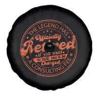 The Legend Has Retired Spare Tire Cover Retro Funny Retirement Gift Dad Humor