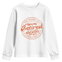 The Legend Has Retired Youth Sweatshirt Retro Funny Retirement Gift Dad Humor
