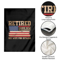 Funny Retirement Garden Flag See Wife For Details Husband Dad Grandpa Humor US Flag