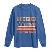 Funny Retirement Long Sleeve Shirt See Wife For Details Husband Dad Grandpa Humor US Flag