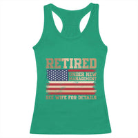 Funny Retirement Racerback Tank Top See Wife For Details Husband Dad Grandpa Humor US Flag