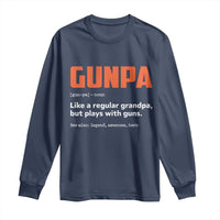 Funny Gunpa Long Sleeve Shirt Gun Lover Grandpa Pro Gun Enthusiast - Wonder Print Shop