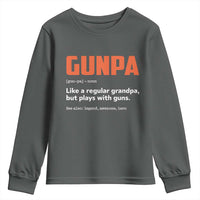 Funny Gunpa Youth Sweatshirt Gun Lover Grandpa Pro Gun Enthusiast - Wonder Print Shop