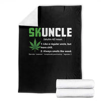 Funny Uncle Weed Smoker Throw Blanket Skuncle Definition Funny Weed Pot Cannabis Marijuana
