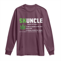 Funny Uncle Weed Smoker Long Sleeve Shirt Skuncle Definition Funny Weed Pot Cannabis Marijuana
