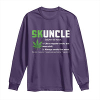 Funny Uncle Weed Smoker Long Sleeve Shirt Skuncle Definition Funny Weed Pot Cannabis Marijuana