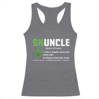Funny Uncle Weed Smoker Racerback Tank Top Skuncle Definition Funny Weed Pot Cannabis Marijuana