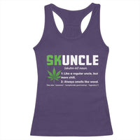 Funny Uncle Weed Smoker Racerback Tank Top Skuncle Definition Funny Weed Pot Cannabis Marijuana