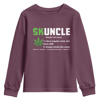 Funny Uncle Weed Smoker Youth Sweatshirt Skuncle Definition Funny Weed Pot Cannabis Marijuana