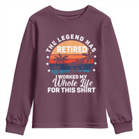 Funny Retirement Youth Sweatshirt Retro Vintage I Worked My Whole Life for This Shirt - Wonder Print Shop