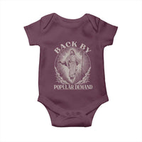 Funny Jesus Back Baby Onesie Retro Funny Sayings Easter Back By Popular Demand - Wonder Print Shop