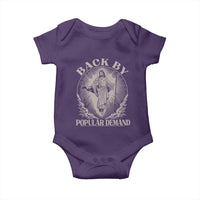 Funny Jesus Back Baby Onesie Retro Funny Sayings Easter Back By Popular Demand - Wonder Print Shop