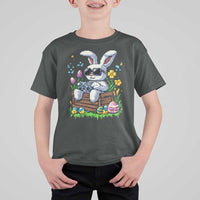 Gamer Rabbit T Shirt For Kid Cute Bunny Gaming Eggs Video Games Easter Pixel Garden - Wonder Print Shop