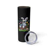 Gamer Rabbit Skinny Tumbler Cute Bunny Gaming Eggs Video Games Easter Pixel Garden - Wonder Print Shop