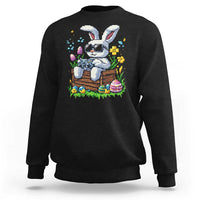 Gamer Rabbit Sweatshirt Cute Bunny Gaming Eggs Video Games Easter Pixel Garden - Wonder Print Shop