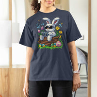 Gamer Rabbit T Shirt For Women Cute Bunny Gaming Eggs Video Games Easter Pixel Garden - Wonder Print Shop