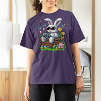 Gamer Rabbit T Shirt For Women Cute Bunny Gaming Eggs Video Games Easter Pixel Garden - Wonder Print Shop