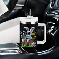 Gamer Rabbit Tumbler With Handle Cute Bunny Gaming Eggs Video Games Easter Pixel Garden - Wonder Print Shop