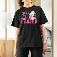 Baby First Easter T Shirt For Women Cute Newborn Gift Bunny Rabbit - Wonder Print Shop
