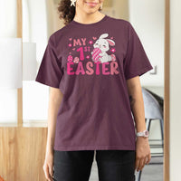 Baby First Easter T Shirt For Women Cute Newborn Gift Bunny Rabbit - Wonder Print Shop