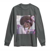 Disgusted Black Doll Meme Long Sleeve Shirt Funny Sassy Reaction Afro Girl With Attitude