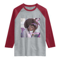 Disgusted Black Doll Meme Raglan Shirt Funny Sassy Reaction Afro Girl With Attitude