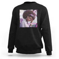 Disgusted Black Doll Meme Sweatshirt Funny Sassy Reaction Afro Girl With Attitude