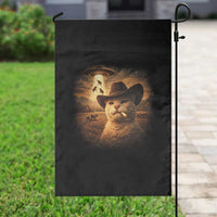 Funny Cowboy Cat UFO Garden Flag Retro Western Rodeo Meme Cats Lover Gift